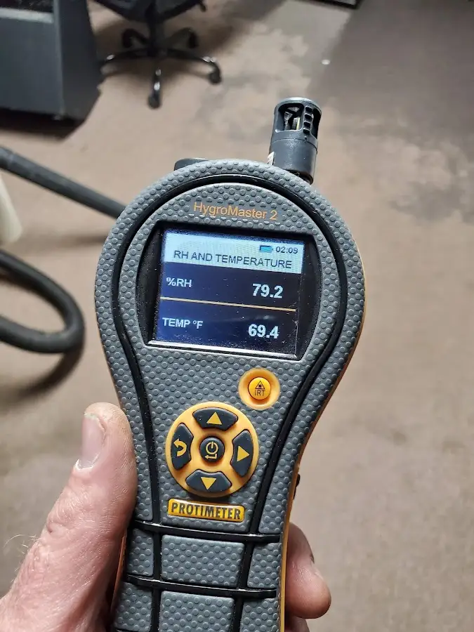 Moisture meter humidity assessment for Fire & Smoke Damage Restoration in Roxboro
