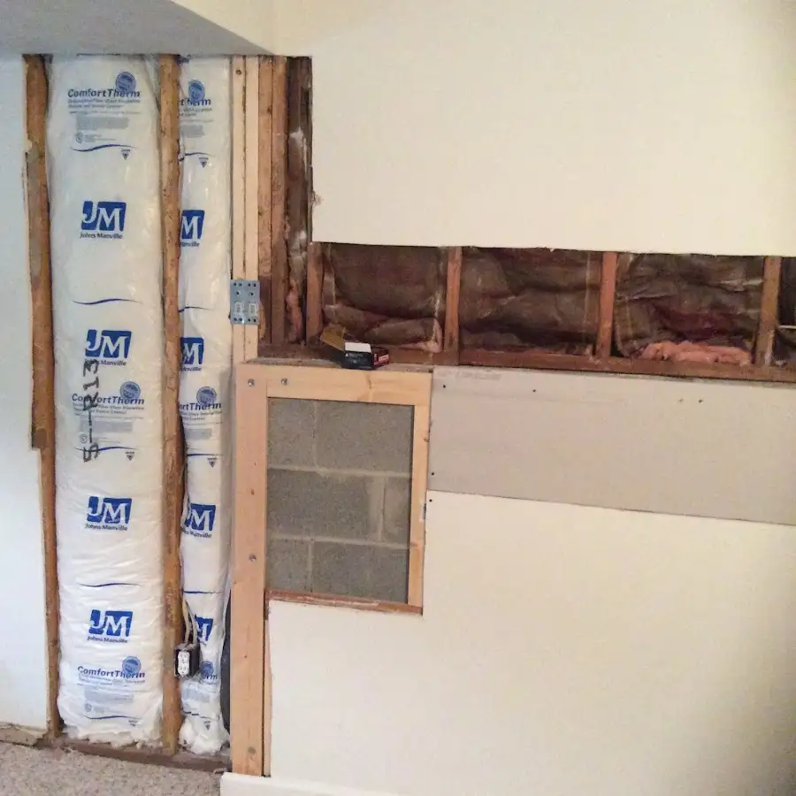 Wall insulation replacement during Contents Cleaning & Restoration in Roxboro
